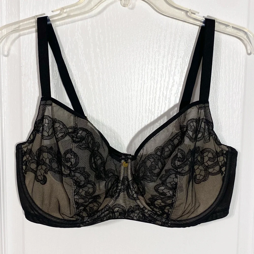 NATORI True Decadence Full Figure Cut And Sew Bra in Black / Café 36G - Picture 2 of 8